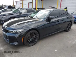2023 BMW 3 Series 330i with VIN 3MW69FF00P8D17350, listed as a IAAI auction lot 41447178 with 23,372 mi miles. Bid and sale history available at carsss.com. Image 2.