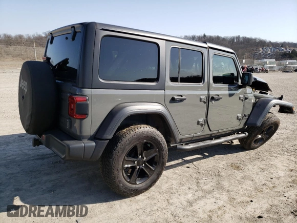 2020 Jeep Wrangler Unlimited Sport Altitude with VIN 1C4HJXDG5LW346627, listed as a Copart auction lot 48983145 with Not provided miles and Salvage title. Bid and sale history available at DreamBid. Image 3.