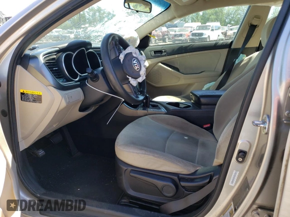 2015 Kia Optima LX with VIN KNAGM4A75F5537767, listed as a Copart auction lot 61660814 with Not Provided miles and Salvage Title. Bid and sale history available at DreamBid. Image 7.