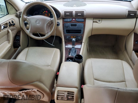 2001 Mercedes-Benz C 320 with VIN WDBRF64J61F054850, listed as a Copart auction lot 51119775 with 191,227 mi miles and Salvage Title. Bid and sale history available at DreamBid. Image 8.