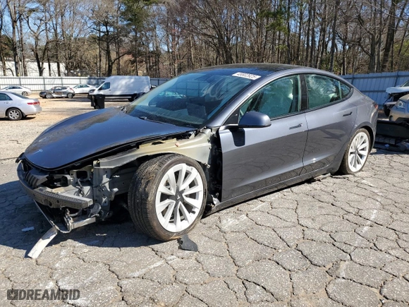 2021 Tesla Model 3 Standard Range Plus with VIN 5YJ3E1EA8MF922125, listed as a Copart auction lot 48802925 with 31,552 mi miles and Salvage Title. Bid and sale history available at carsss.com. Image 1.
