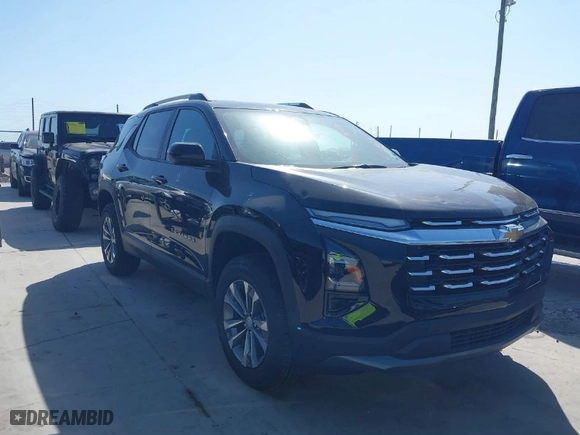 2025 Chevrolet Equinox FWD LT with VIN 3GNAXHEG2SL250745, listed as a IAAI auction lot 41987143 with 3,287 mi miles. Bid and sale history available at carsss.com. Image 1.