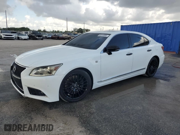 2015 Lexus LS 460 with VIN JTHBL5EF1F5135587, listed as a Copart auction lot 58524395 with 116,816 mi miles and Salvage title. Bid and sale history available at DreamBid. Image 1.
