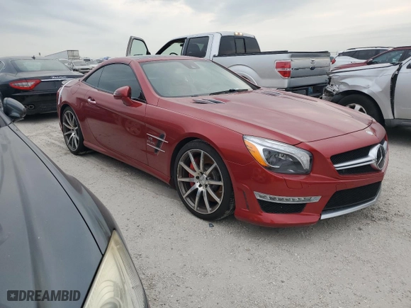 2014 Mercedes-Benz SL-Class SL 63 AMG with VIN WDDJK7EAXEF029105, listed as a Copart auction lot 75639724 with 0 mi miles and Non Repairable. Bid and sale history available at carsss.com. Image 4.