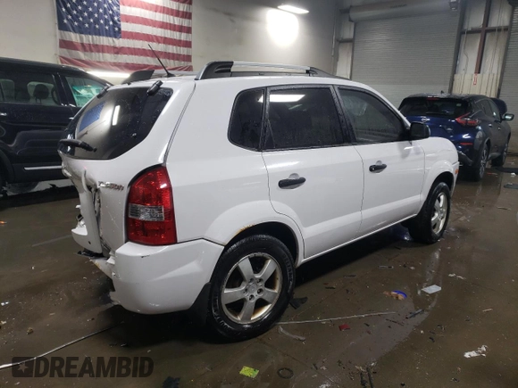 2008 Hyundai Tucson GLS with VIN KM8JM12B88U815558, listed as a Copart auction lot 41873865 with 194,378 mi miles and Salvage Title. Bid and sale history available at DreamBid. Image 3.