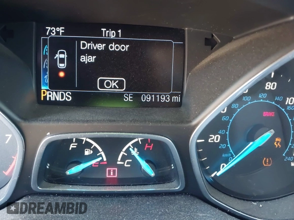 2013 Ford Escape SE with VIN 1FMCU0GX5DUD04780, listed as a IAAI auction lot 41990300 with 91,193 mi miles and . Bid and sale history available at DreamBid. Image 7.