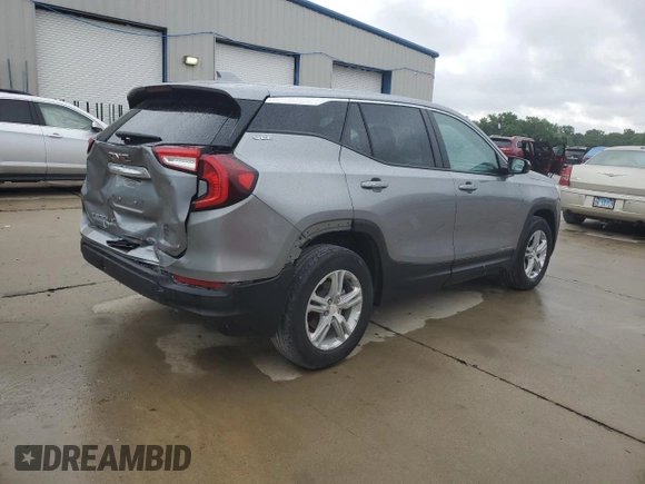 2024 GMC Terrain SLE with VIN 3GKALMEGXRL156124, listed as a Copart auction lot 60152115 with 38,215 mi miles and Salvage title. Bid and sale history available at DreamBid. Image 3.