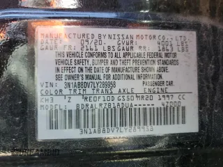 2020 Nissan Sentra SR with VIN 3N1AB8DV7LY289958, listed as a Copart auction lot 49852365 with 66,672 mi miles and Salvage Title. Bid and sale history available at DreamBid. Image 13.