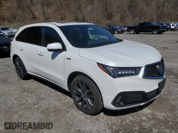 2020 Acura MDX w/Technology/A-Spec Pkg with VIN 5J8YD4H05LL032501, listed as a Copart auction lot 51182145 with 34,238 mi miles and Salvage Title. Bid and sale history available at carsss.com. Image 4.