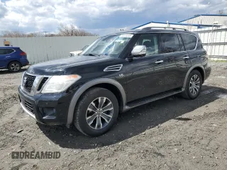 2017 Nissan Armada SV with VIN JN8AY2NC5H9506303, listed as a Copart auction lot 53320355 with 86,953 mi miles and Clean Title. Bid and sale history available at carsss.com. Image 1.