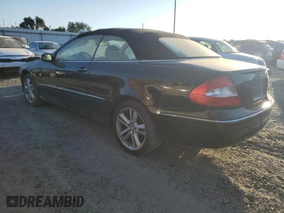 2008 Mercedes-Benz CLK-Class 3.5L with VIN WDBTK56G38T091928, listed as a Copart auction lot 61878514 with 124,845 mi miles and Clean Title. Bid and sale history available at carsss.com. Image 2.