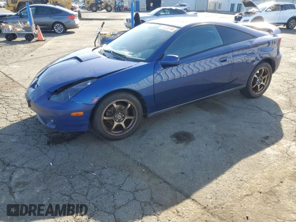 2002 Toyota Celica GT with VIN JTDDR32T620124423, listed as a Copart auction lot 83235744 with 197,274 mi miles and Salvage Title. Bid and sale history available at carsss.com. Image 1.