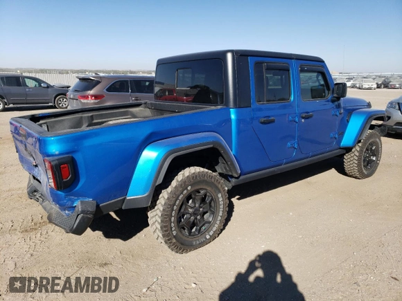 2022 Jeep Gladiator Willys with VIN 1C6JJTAM3NL132056, listed as a Copart auction lot 75723014 with 36,195 mi miles and Salvage title. Bid and sale history available at DreamBid. Image 3.