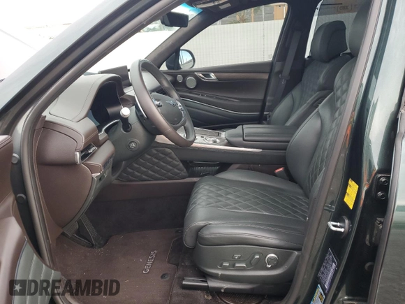 2023 Genesis GV80 with VIN KMUHCESC5PU137756, listed as a Copart auction lot 81332203 with 2,984 mi miles and Salvage title. Bid and sale history available at DreamBid. Image 7.