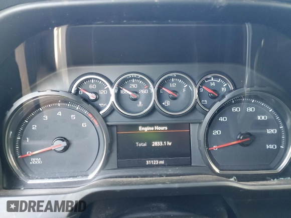 2021 Chevrolet Silverado 1500 LT Trail Boss with VIN 3GCPYFEDXMG455395, listed as a Copart auction lot 59181684 with 31,123 mi miles and Salvage Title. Bid and sale history available at DreamBid. Image 9.