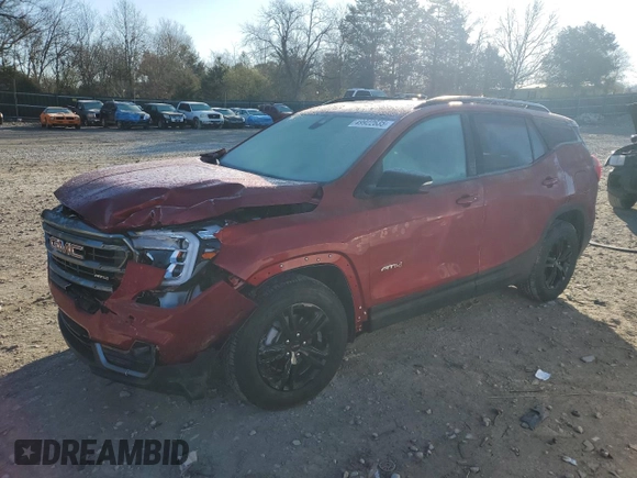 2024 GMC Terrain AT4 with VIN 3GKALYEG9RL389323, listed as a Copart auction lot 49922635 with 2,945 mi miles and Salvage Title. Bid and sale history available at DreamBid. Image 1.