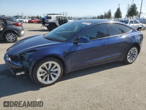 2023 Tesla Model 3 Long Range with VIN 5YJ3E1EB3PF633070, listed as a Copart auction lot 48942545 with 38,332 mi miles and Salvage Title. Bid and sale history available at DreamBid. Image 1.