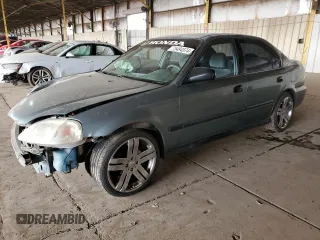 2000 Honda Civic LX with VIN 2HGEJ6677YH532512, listed as a Copart auction lot 75494574 with 160,317 mi miles and Salvage Title. Bid and sale history available at carsss.com. Image 1.