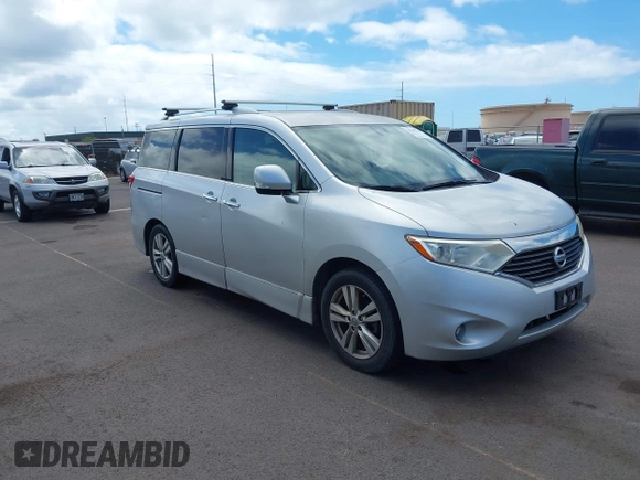 2014 Nissan Quest S with VIN JN8AE2KP7E9100163, listed as a IAAI auction lot 42235765 with 134,016 mi miles and . Bid and sale history available at DreamBid. Image 1.
