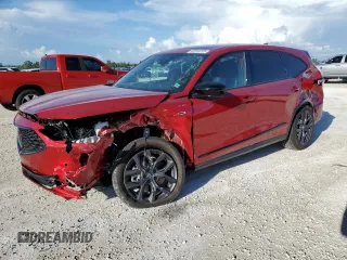 2023 Acura MDX w/A-Spec Package with VIN 5J8YE1H00PL036330, listed as a Copart auction lot 62253703 with 4,704 mi miles. Bid and sale history available at carsss.com. Image 1.