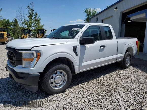 2021 Ford F-150 XL with VIN 1FTEX1CB5MKE66151, listed as a Copart auction lot 50883995 with 55,607 mi miles and Salvage title. Bid and sale history available at DreamBid. Image 1.