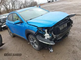 2020 Hyundai Kona Ultimate with VIN KM8K5CA54LU428684, listed as a IAAI auction lot 41723215 with 80,917 mi miles. Bid and sale history available at carsss.com. Image 1.