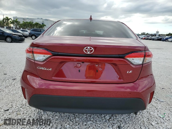 2024 Toyota Corolla LE with VIN 5YFB4MDE6RP221132, listed as a Copart auction lot 42745195 with 10,613 mi miles and Salvage Title. Bid and sale history available at carsss.com. Image 6.