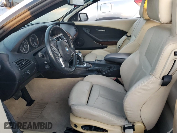 2010 BMW 6 Series 650i with VIN WBAEB5C5XAC225947, listed as a Copart auction lot 75091664 with 0 mi miles and Salvage Title. Bid and sale history available at carsss.com. Image 7.
