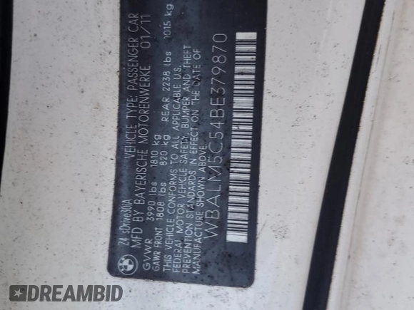 2011 BMW Z4 sDrive30i with VIN WBALM5C54BE379870, listed as a Copart auction lot 74458414 with Not provided miles and Non repairable. Bid and sale history available at DreamBid. Image 13.
