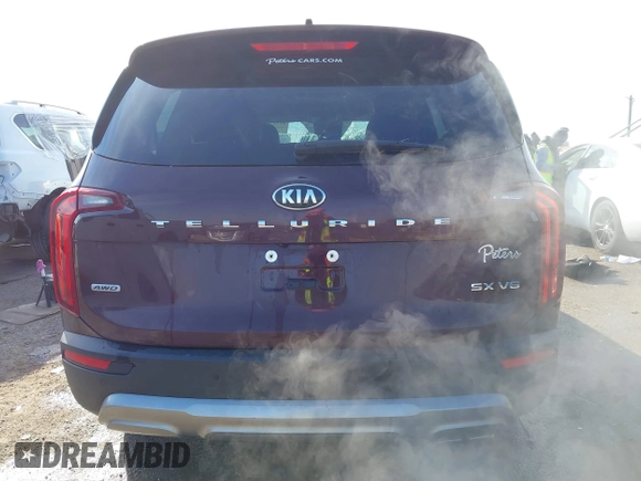 2021 Kia Telluride SX with VIN 5XYP5DHC9MG132230, listed as a IAAI auction lot 41327808 with 60,019 mi miles. Bid and sale history available at carsss.com. Image 16.