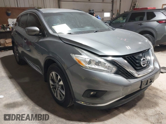 2016 Nissan Murano SL z VIN 5N1AZ2MH5GN125297, wystawiony jako IAAI lot #41973437 z przebiegiem 76 391 mil mil oraz . Historia ofert i sprzedaży dostępna na DreamBid. Obrazek 1.