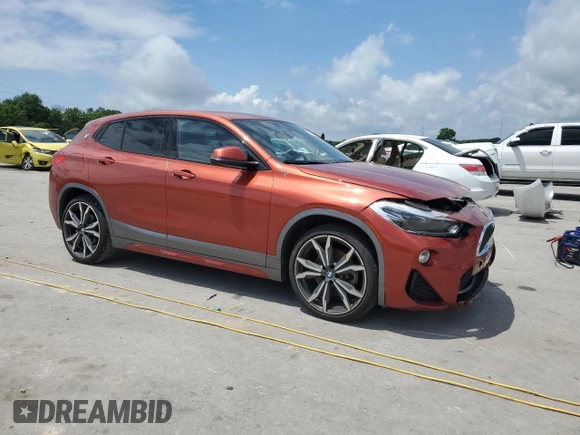 2018 BMW X2 sDrive28i with VIN WBXYJ3C37JEJ75554, listed as a Copart auction lot 58845425 with 90,110 mi miles and Salvage title. Bid and sale history available at DreamBid. Image 4.