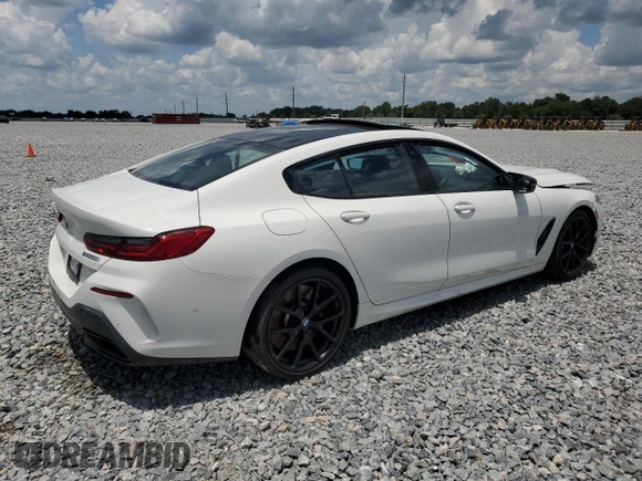2023 BMW 8 Series M850i with VIN WBAGV8C07PCL57496, listed as a Copart auction lot 64175375 with Not provided miles and Non repairable. Bid and sale history available at DreamBid. Image 3.
