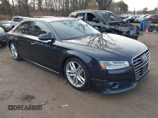 2017 Audi A8 L with VIN WAU44AFDXHN006857, listed as a IAAI auction lot 41758062 with 88,385 mi miles. Bid and sale history available at carsss.com. Image 1.