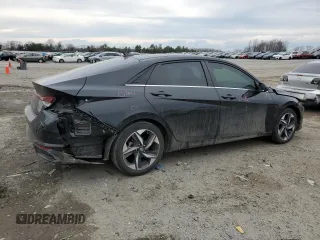 2021 Hyundai Elantra Limited with VIN 5NPLP4AG1MH029012, listed as a Copart auction lot 47179685 with 57,045 mi miles and Salvage Title. Bid and sale history available at DreamBid. Image 3.