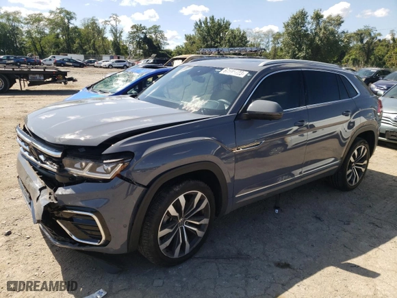 2021 Volkswagen Atlas Cross Sport 3.6L V6 SEL Premium R-Line with VIN 1V2FE2CA5MC219468, listed as a Copart auction lot 67595223 with 27,133 mi miles. Bid and sale history available at carsss.com. Image 1.