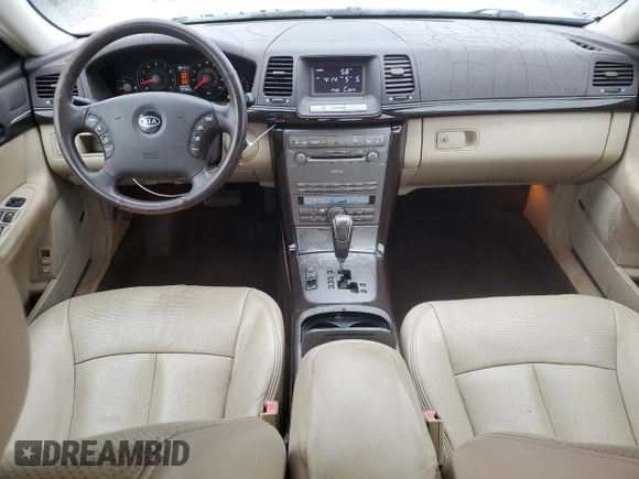 2008 Kia Amanti with VIN KNALD125985166299, listed as a Copart auction lot 47648295 with 87,380 mi miles and Salvage Title. Bid and sale history available at carsss.com. Image 8.