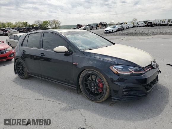 2019 Volkswagen Golf GTI S with VIN 3VW5T7AU9KM019831, listed as a Copart auction lot 53404435 with 81,059 mi miles and Salvage Title. Bid and sale history available at carsss.com. Image 4.