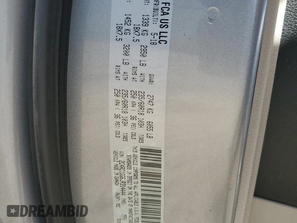 2018 Chrysler Pacifica Limited with VIN 2C4RC1GG6JR314444, listed as a Copart auction lot 54577185 with 102,022 mi miles and Salvage title. Bid and sale history available at DreamBid. Image 14.