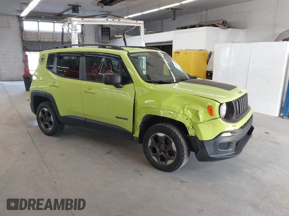 2017 Jeep Renegade Sport z VIN ZACCJBAB5HPF90613, wystawiony jako IAAI lot #42566902 z przebiegiem 172 923 mil mil oraz . Historia ofert i sprzedaży dostępna na DreamBid. Obrazek 1.