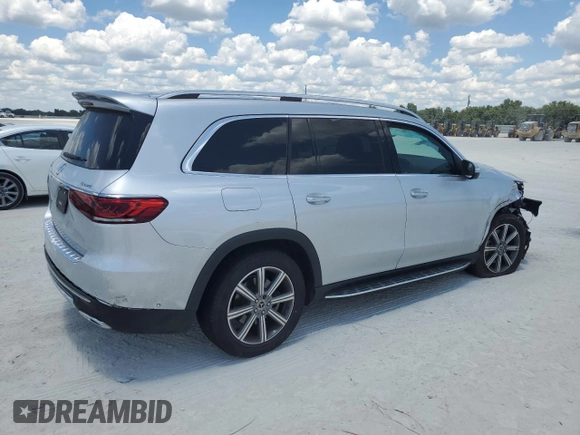 2021 Mercedes-Benz GLS 450 with VIN 4JGFF5KE5MA465206, listed as a Copart auction lot 55974954 with 60,964 mi miles and Salvage Title. Bid and sale history available at DreamBid. Image 3.