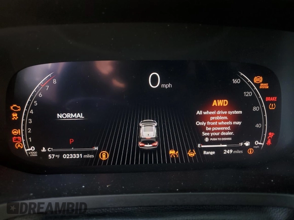 2022 Acura MDX w/Technology Package with VIN 5J8YE1H49NL037704, listed as a Copart auction lot 42837985 with 23,331 mi miles and Salvage Title. Bid and sale history available at carsss.com. Image 9.