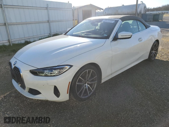 2024 BMW 4 Series 430i z VIN WBA23AT06RCP49623, wystawiony jako Copart lot #44068535 z przebiegiem 35 431 mil mil oraz Szkoda całkowita • Salvage title. Historia ofert i sprzedaży dostępna na DreamBid. Obrazek 1.