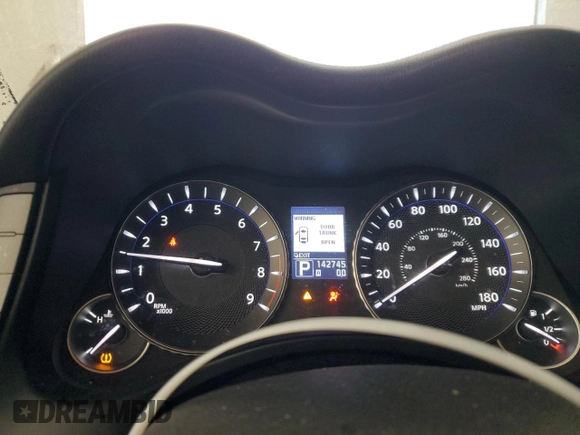 2012 Infiniti M37 with VIN JN1BY1AP8CM333985, listed as a Copart auction lot 81741654 with 142,745 mi miles and Salvage Title. Bid and sale history available at carsss.com. Image 9.