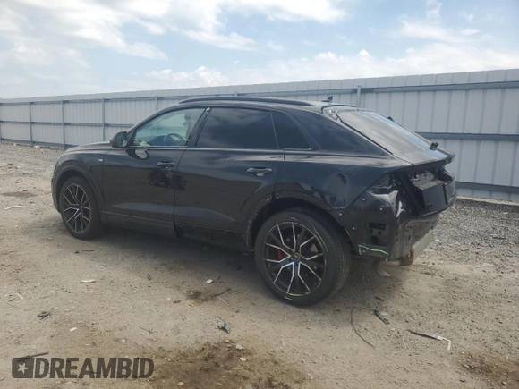 2023 Audi Q8 Premium Plus z VIN WA1EVBF19PD023387, wystawiony jako Copart lot #53536155 z przebiegiem 26 483 mil mil oraz Szkoda całkowita • Salvage title. Historia ofert i sprzedaży dostępna na DreamBid. Obrazek 2.