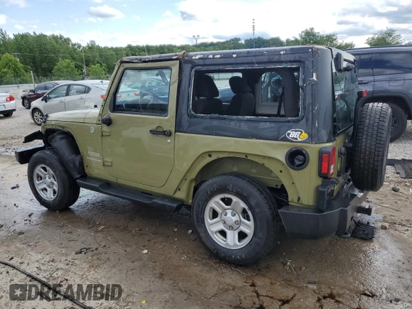 2013 Jeep Wrangler Sport z VIN 1C4AJWAG3DL574449, wystawiony jako Copart lot #58001535 z przebiegiem 35 533 mil mil oraz Szkoda całkowita • Salvage title. Historia ofert i sprzedaży dostępna na DreamBid. Obrazek 2.