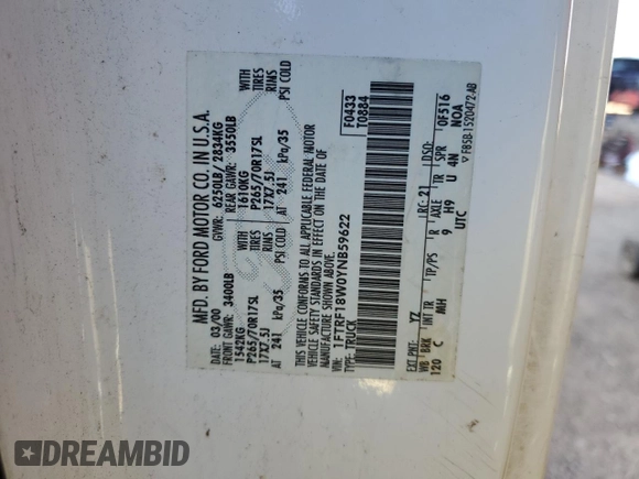 2000 Ford F-150 XL with VIN 1FTRF18W0YNB59622, listed as a Copart auction lot 50178485 with 264,057 mi miles and Salvage title. Bid and sale history available at DreamBid. Image 14.