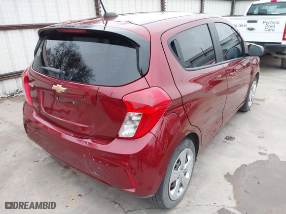 2022 Chevrolet Spark LS with VIN KL8CB6SA6NC015052, listed as a IAAI auction lot 41405492 with 39,853 mi miles. Bid and sale history available at carsss.com. Image 4.