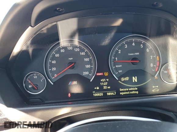 2015 BMW M4 with VIN WBS3R9C50FK332590, listed as a Copart auction lot 72917763 with 100,920 mi miles. Bid and sale history available at carsss.com. Image 9.