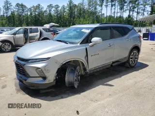 2023 Chevrolet Blazer RS с VIN 3GNKBERS4PS232289, выставлен на аукционе Copart как лот 54936515 с пробегом 15 558 миль миль и Списание • Salvage title. История ставок и продаж доступна на DreamBid. Изображение 1.